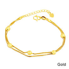 Load image into Gallery viewer, Fashion Gold Frosted Double Strand Vietnam Sand Gold Bracelet Transfer Beads Creative Women Elegant Bracelet Accessories