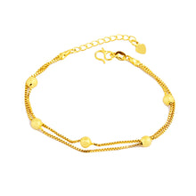 Load image into Gallery viewer, Fashion Gold Frosted Double Strand Vietnam Sand Gold Bracelet Transfer Beads Creative Women Elegant Bracelet Accessories