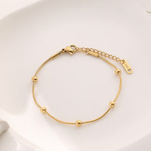 Load image into Gallery viewer, Clavicle Chain Small Gold Beads Titanium Steel Bracelet Female INS Personalized Fashion Bracelet Lucky Beads Hand Ornaments