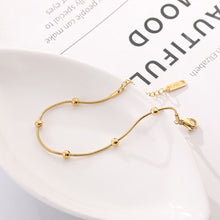 Load image into Gallery viewer, Clavicle Chain Small Gold Beads Titanium Steel Bracelet Female INS Personalized Fashion Bracelet Lucky Beads Hand Ornaments