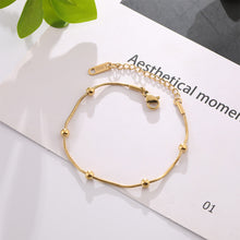 Load image into Gallery viewer, Clavicle Chain Small Gold Beads Titanium Steel Bracelet Female INS Personalized Fashion Bracelet Lucky Beads Hand Ornaments