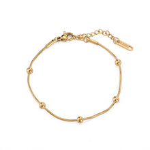 Load image into Gallery viewer, Clavicle Chain Small Gold Beads Titanium Steel Bracelet Female INS Personalized Fashion Bracelet Lucky Beads Hand Ornaments