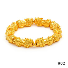 Load image into Gallery viewer, Fashion Vietnam Sha Jin PI Xiu Beads Bracelet Gold Hand String 3D Alloy Hard Gold Women Men Jewelry Accessories