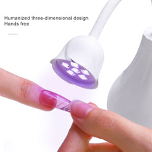 Load image into Gallery viewer, Rechargeable Mini Nail Art Nail Lamp Dryer Machine 16W Portable UV Nail Lamp Light Curing Polish Glue Portable Nail Art Lamp