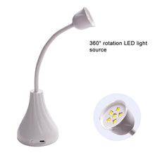 Load image into Gallery viewer, Rechargeable Mini Nail Art Nail Lamp Dryer Machine 16W Portable UV Nail Lamp Light Curing Polish Glue Portable Nail Art Lamp