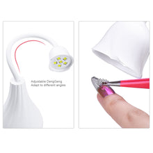 Load image into Gallery viewer, Rechargeable Mini Nail Art Nail Lamp Dryer Machine 16W Portable UV Nail Lamp Light Curing Polish Glue Portable Nail Art Lamp