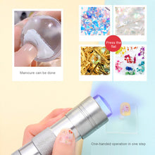 Load image into Gallery viewer, Mini Silicone UV Gel Nail Dryer Portable Ultraviolet Nail Lamp Acrylic Nail Art Lamp Curing Machine LED Light Resin Lamps Manicure Tools