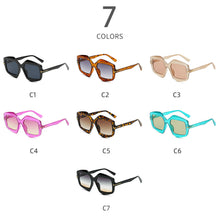 Load image into Gallery viewer, Trendy T-word Rice Nail Sunglasses Irregular Fashion Colorful Sunglasses Fashion Men's and Women's Personalized Sun Glasses