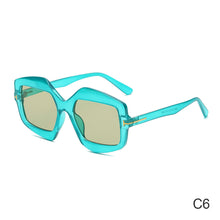 Load image into Gallery viewer, Trendy T-word Rice Nail Sunglasses Irregular Fashion Colorful Sunglasses Fashion Men's and Women's Personalized Sun Glasses
