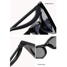 Load image into Gallery viewer, Triangular Trendy Cat Eye Sunglasses Hollow Out Wave Sunglasses Vintage Sunglasses Comfortable Elastic Frame Sun Glasses