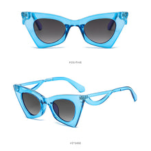Load image into Gallery viewer, Triangular Trendy Cat Eye Sunglasses Hollow Out Wave Sunglasses Vintage Sunglasses Comfortable Elastic Frame Sun Glasses