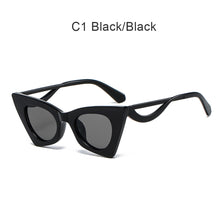 Load image into Gallery viewer, Triangular Trendy Cat Eye Sunglasses Hollow Out Wave Sunglasses Vintage Sunglasses Comfortable Elastic Frame Sun Glasses
