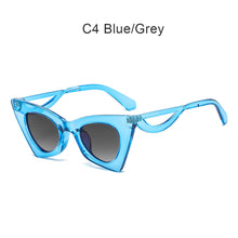 Load image into Gallery viewer, Triangular Trendy Cat Eye Sunglasses Hollow Out Wave Sunglasses Vintage Sunglasses Comfortable Elastic Frame Sun Glasses