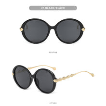 Load image into Gallery viewer, Fashion Round Lens Elastic Frame Film Leaves Simple Sunglasses Personality Sunglasses Trend Elegant Travel UV Sun Glasses