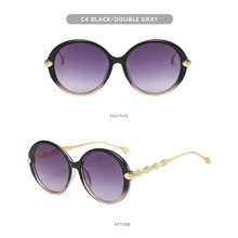 Load image into Gallery viewer, Fashion Round Lens Elastic Frame Film Leaves Simple Sunglasses Personality Sunglasses Trend Elegant Travel UV Sun Glasses