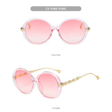 Load image into Gallery viewer, Fashion Round Lens Elastic Frame Film Leaves Simple Sunglasses Personality Sunglasses Trend Elegant Travel UV Sun Glasses