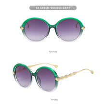 Load image into Gallery viewer, Fashion Round Lens Elastic Frame Film Leaves Simple Sunglasses Personality Sunglasses Trend Elegant Travel UV Sun Glasses