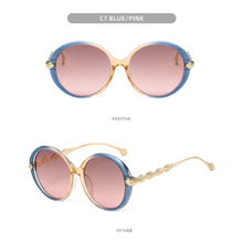 Load image into Gallery viewer, Fashion Round Lens Elastic Frame Film Leaves Simple Sunglasses Personality Sunglasses Trend Elegant Travel UV Sun Glasses