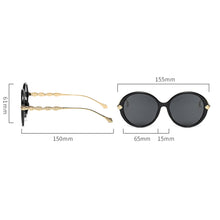 Load image into Gallery viewer, Fashion Round Lens Elastic Frame Film Leaves Simple Sunglasses Personality Sunglasses Trend Elegant Travel UV Sun Glasses