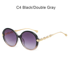 Load image into Gallery viewer, Fashion Round Lens Elastic Frame Film Leaves Simple Sunglasses Personality Sunglasses Trend Elegant Travel UV Sun Glasses