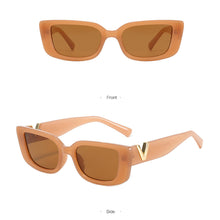 Load image into Gallery viewer, Retro Small Frame Cat Eye Sunglasses for Women 2021 Luxury V Sun Glasses Men Fashion Jelly Sunglasses with Metal Hinges