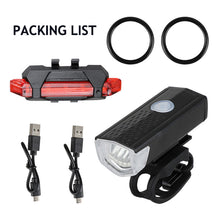 Load image into Gallery viewer, Bike Light MTB Road Bike Bicycle Front Back Rear Taillight USB Rechargeable Cycling Safety Warning Light Bicycle Lamp Flashlight
