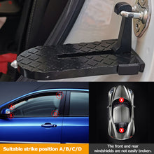 Load image into Gallery viewer, Foldable Car Roof Rack Step Car Door Step Multifunction Universal Latch Hook Auxiliary Foot Pedal Aluminium Alloy Safety Hammer