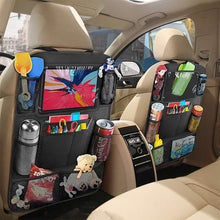 Load image into Gallery viewer, Auto BackSeat Organizer with Touch Screen Tablet Holder Car Seat Back Protector Kick Mats Travel Storage Bag for Trip Kids Children
