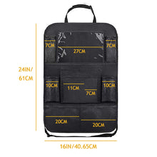 Load image into Gallery viewer, Auto BackSeat Organizer with Touch Screen Tablet Holder Car Seat Back Protector Kick Mats Travel Storage Bag for Trip Kids Children