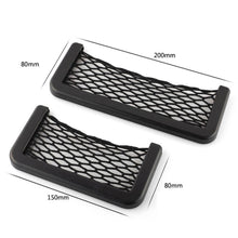 Load image into Gallery viewer, Car Back Rear Mesh Organizer Storage Bag Auto Paste Net Pocket Phone Holder Facial Tissue Key Elastic String Net Car Accessories