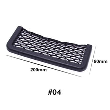 Load image into Gallery viewer, Car Back Rear Mesh Organizer Storage Bag Auto Paste Net Pocket Phone Holder Facial Tissue Key Elastic String Net Car Accessories