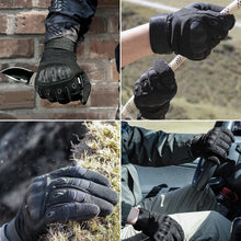 Load image into Gallery viewer, Motorcycle Touchscreen Gloves Artificial Leather Hard Knuckle Full Finger Protective Gear Racing Riding Hunting Moto Motocross