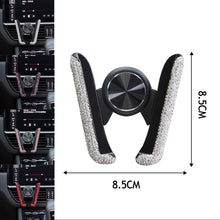 Load image into Gallery viewer, Universal Car Phone Holder with Bing Crystal Rhinestone Car Air Vent Mount Clip Cell Phone Holder for iPhone Samsung Car Holder