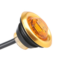 Load image into Gallery viewer, 1Pc 12V 3LED 3/4" Round Trailer Chrome Side Marker Lights Trucks Tractors Clearance Lights Lamp Bullet Amber Waterproof