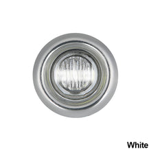 Load image into Gallery viewer, 1Pc 12V 3LED 3/4" Round Trailer Chrome Side Marker Lights Trucks Tractors Clearance Lights Lamp Bullet Amber Waterproof