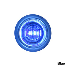 Load image into Gallery viewer, 1Pc 12V 3LED 3/4" Round Trailer Chrome Side Marker Lights Trucks Tractors Clearance Lights Lamp Bullet Amber Waterproof