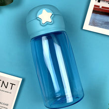 Load image into Gallery viewer, 480ml Portable Kids Water Bottle Sippy Cup Creative Cartoon Baby Feeding Cups with Straws Leakproof Water Bottles Outdoor Children's Cups
