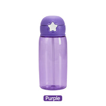 Load image into Gallery viewer, 480ml Portable Kids Water Bottle Sippy Cup Creative Cartoon Baby Feeding Cups with Straws Leakproof Water Bottles Outdoor Children's Cups