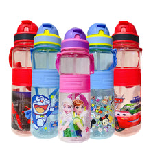 Load image into Gallery viewer, Portable Kids Water Bottle Sippy Cup Creative Cartoon Baby Feeding Cups with Straws Leakproof Water Bottles Outdoor Children's Cups