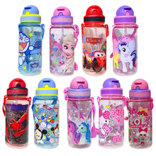Load image into Gallery viewer, Portable Kids Water Bottle Sippy Cup Creative Cartoon Baby Feeding Cups with Straws Leakproof Water Bottles Outdoor Children's Cups