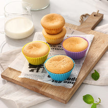Load image into Gallery viewer, 12 Pcs/Set Silicone Cake Mold Round Shape Muffin Cupcake Baking Molds Bakeware Maker DIY Cake Decor Tools