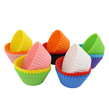 Load image into Gallery viewer, 12 Pcs/Set Silicone Cake Mold Round Shape Muffin Cupcake Baking Molds Bakeware Maker DIY Cake Decor Tools
