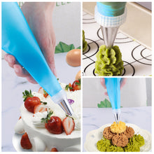 Load image into Gallery viewer, 8PCS Reusable Silicone Pastry Bag Tips Stainless Steel Piping Nozzles Cake Decorating Tips Set Confectionery Pastry Cream Baking DIY Tools