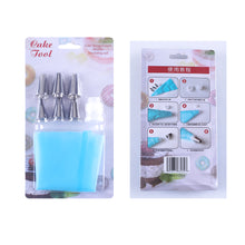 Load image into Gallery viewer, 8PCS Reusable Silicone Pastry Bag Tips Stainless Steel Piping Nozzles Cake Decorating Tips Set Confectionery Pastry Cream Baking DIY Tools