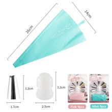 Load image into Gallery viewer, 9PCS Reusable Silicone Pastry Bag Tips Stainless Steel Piping Nozzles Cake Decorating Tips Set Confectionery Pastry Cream Baking DIY Tools