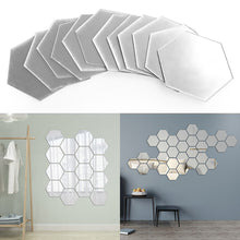 Load image into Gallery viewer, 12Pcs 3D Mirror Wall Sticker DIY Diamonds Triangles Acrylic Wall Stickers for Kids Room Living Room Home Decor