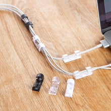 Load image into Gallery viewer, 16/20PCS Self-adhesive Cable Organizer Clips Wire Cable Management Desktop Workstation Wire Manager Cord Holder Charging Data Line Winder