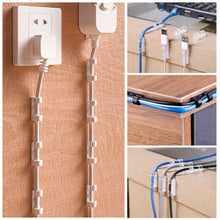 Load image into Gallery viewer, 16/20PCS Self-adhesive Cable Organizer Clips Wire Cable Management Desktop Workstation Wire Manager Cord Holder Charging Data Line Winder