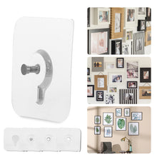 Load image into Gallery viewer, 2pcs Strong Adhesive Seamless Sticky Wall Hook Nail Mounting Rack Screw Rod Without Holes Screw Stickers Wall Picture Hook Kits