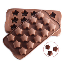 Load image into Gallery viewer, Star/Heart Silicone Mold DIY Chocolate Cake Mold Cupcake Baking Tray Dessert Pastry Cake Decorating Tools